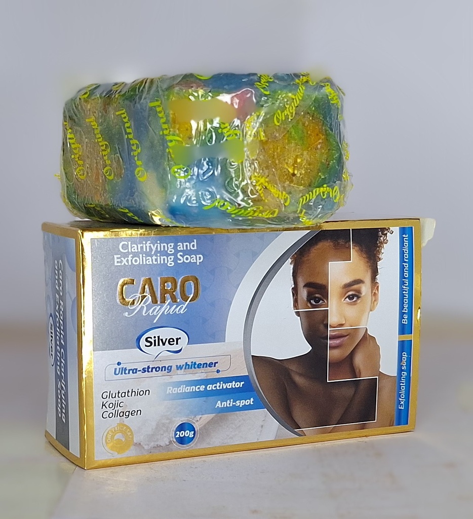Savon Clarifiant et Gommant Caro Rapid Silver Blanchisseur ultra-fort 200g